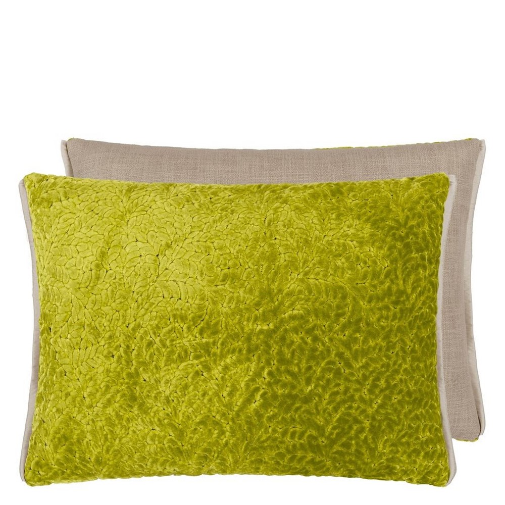 Cartouche Cushion by Designers Guild in Moss Green